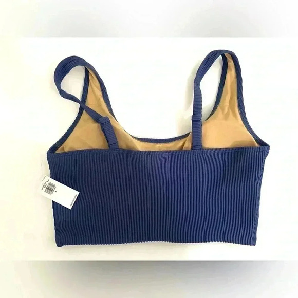 NWT Old Navy Small Light Support blue Ribbed Bralette Bra - Picture 2 of 3